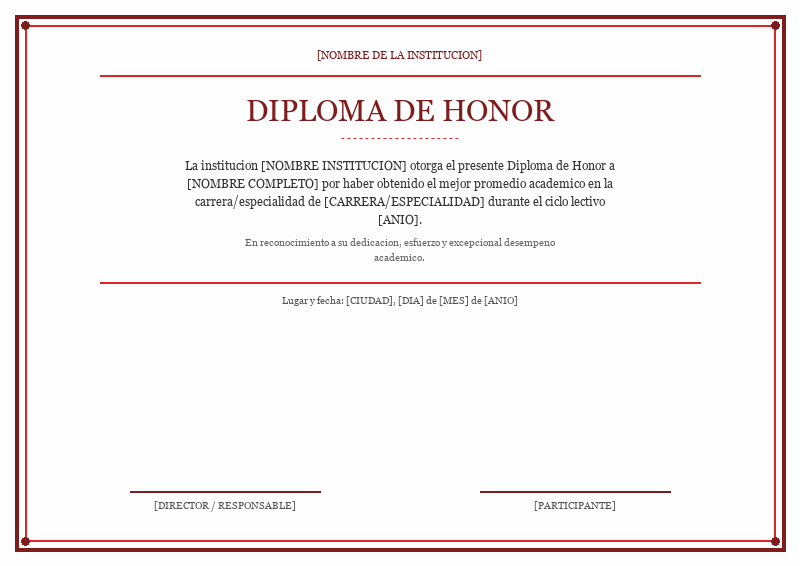Diploma de Honor