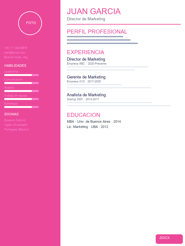 CV Creativo Colorido