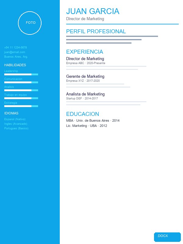 CV Dos Columnas