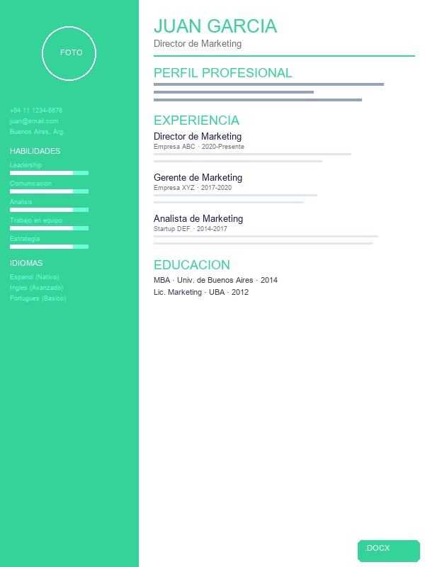 CV Primer Empleo