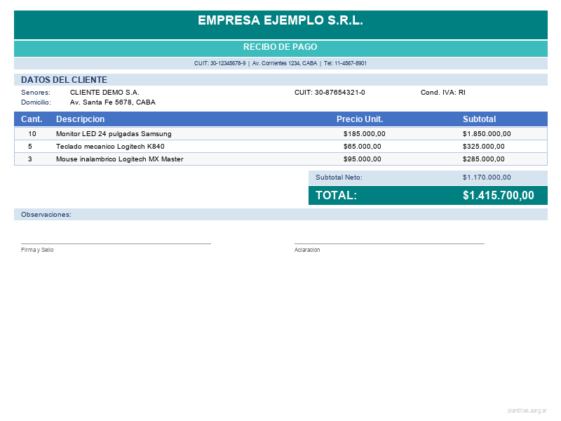Recibo de Pago