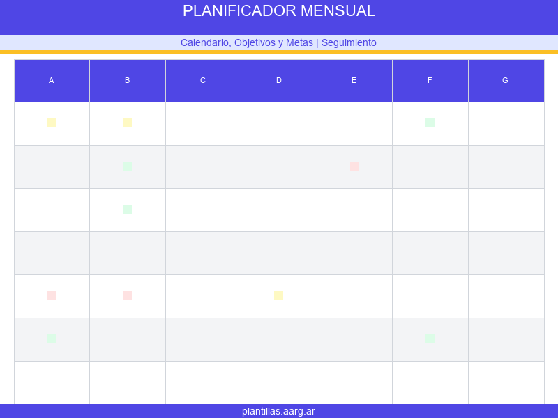 Planificador Mensual con Objetivos