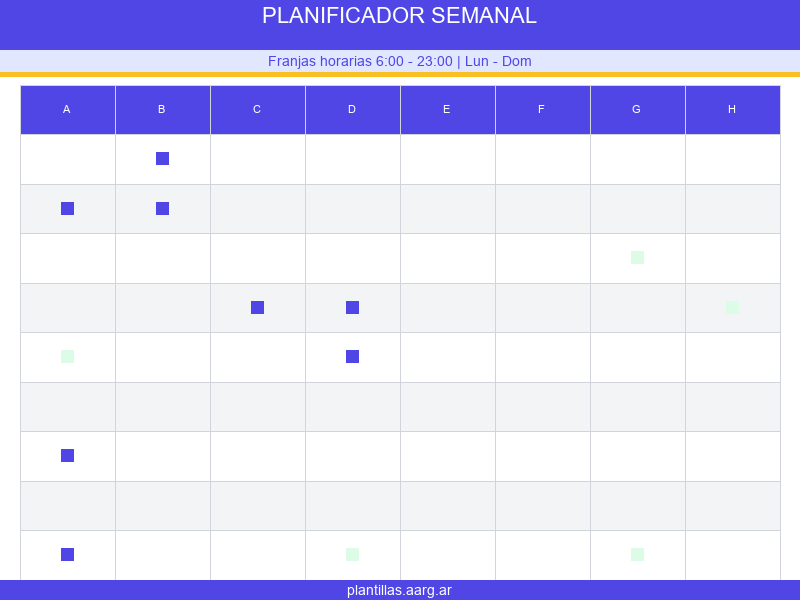 Planificador Semanal con Horarios